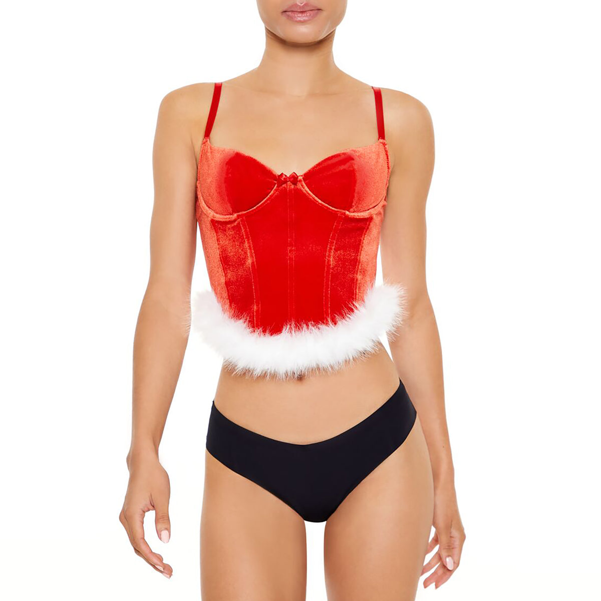 Forever21 - Velvet Santa Lingerie Corset Cami for women - sold by FIG
