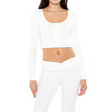 Forever21 - Button-Front Crop Top for women - sold by FIG