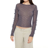 Forever21 - Chevron Jacquard Cutout Crop Top for women - sold by FIG