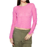 Forever21 - Chevron Jacquard Cutout Crop Top for women - sold by FIG