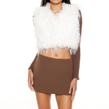 Forever21 - Shaggy Faux Fur Cropped Vest for women - sold by FIG