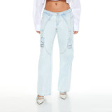 Forever21 - Buckled Low-Rise Baggy Jeans for women - sold by FIG