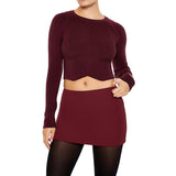 Forever21 - Notched Cropped Sweater for women - sold by FIG