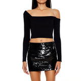 Forever21 - Asymmetrical Sweater-Knit Crop Top for women - sold by FIG
