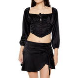 Forever21 - Satin Corset Crop Top for women - sold by FIG