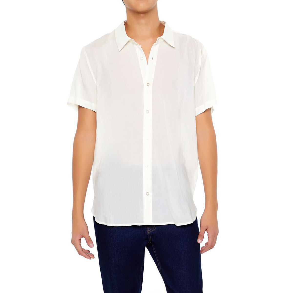 Forever21 - Dolphin-Hem Short-Sleeve Shirt for men - sold by FIG