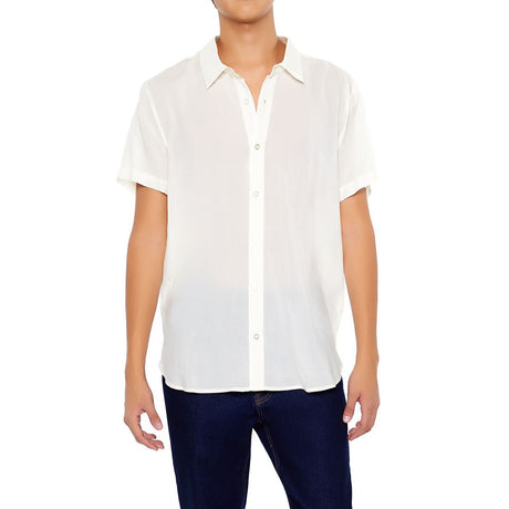 Forever21 - Dolphin-Hem Short-Sleeve Shirt for men - sold by FIG