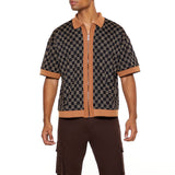 Forever21 - Checkered Geo Cropped Zip-Up Shirt for men - sold by FIG