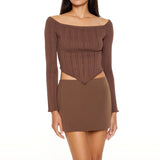 Forever21 - Off-the-Shoulder V-Hem Sweater for women - sold by FIG