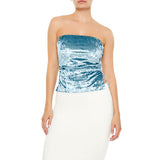 Forever21 - Split-Hem Velvet Tube Top for women - sold by FIG