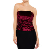 Forever21 - Split-Hem Velvet Tube Top for women - sold by FIG