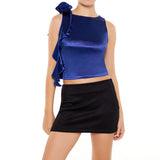 Forever21 - Satin Rosette Sash Crop Top for women - sold by FIG