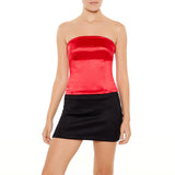 Forever21 - Satin Foldover Tube Crop Top for women - sold by FIG
