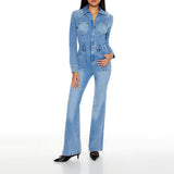 Forever21 - Denim Bootcut Zip-Up Jumpsuit for women - sold by FIG