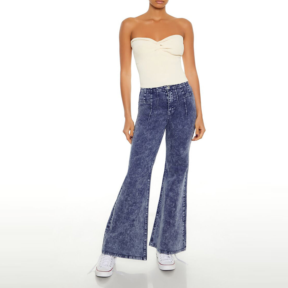 Forever21 - Acid Wash Twill Flare Pants for women - sold by FIG