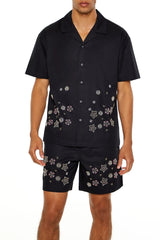 Forever21 -Beaded Floral Shirt-Men-sold bt FIG