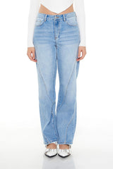 Forever21 -High-Rise Straight Jeans-Women-sold bt FIG