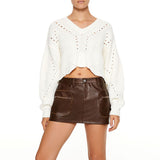 Forever21 - Open-Knit Cropped Sweater for women - sold by FIG