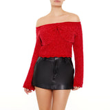 Forever21 - Off-the-Shoulder Bow Sweater for women - sold by FIG
