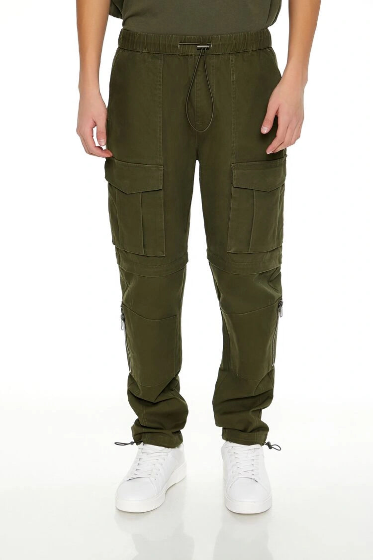 Forever21 -Toggle Drawstring Cargo Joggers-Men-sold bt FIG