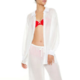 Forever21 - Lightweight Button-Down Swim Cover-Up Shirt Dress for women - sold by FIG