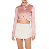 Forever21 - Satin Cropped Shirt for women - sold by FIG