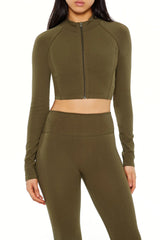 Forever21 -Active Seamless Cropped Jacket-Women-sold bt FIG