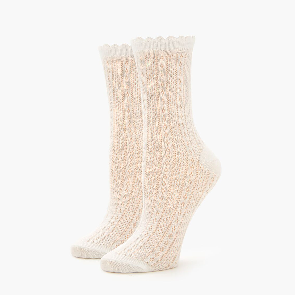 Forever21 - Pointelle Knit Crew Socks for women - sold by FIG