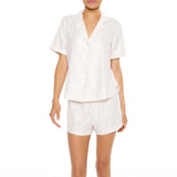 Forever21 - Striped Shirt & Shorts Pajama Set for women - sold by FIG