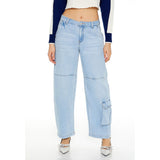 Forever21 - Mid-Rise Straight Cargo Jeans for women - sold by FIG