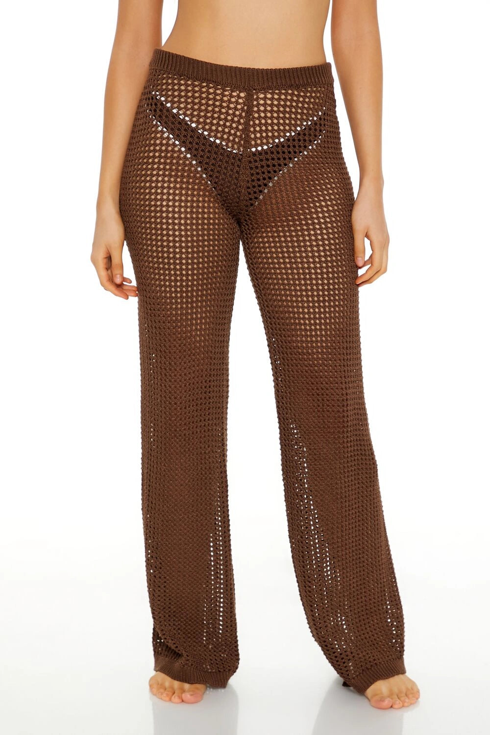 Forever21 -Crochet Straight-Leg Swim Cover-Up Pants-Women-sold bt FIG