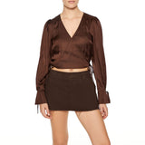 Forever21 - Tie-Front Wrap Crop Top for women - sold by FIG