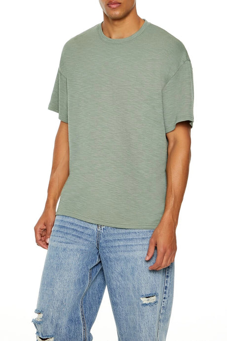 Forever21 -Ribbed Knit Crew Tee-Men-sold bt FIG