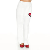 Forever21 - Embroidered Devil Heart Sweatpants for women - sold by FIG