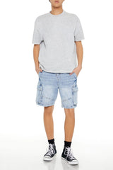 Forever21 -Drawstring Denim Cargo Shorts-Men-sold bt FIG