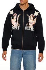 Forever21 -Self Made Zip-Up Hoodie-Men-sold bt FIG