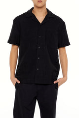 Forever21 -Boucle Knit Cuban-Collar Shirt-Men-sold bt FIG