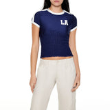Forever21 - Smocked Ringer LA Cropped Tee for women - sold by FIG