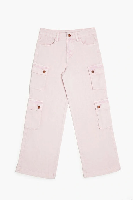 Forever21 -Girls High-Rise Cargo Jeans (Kids)-Kids-sold bt FIG