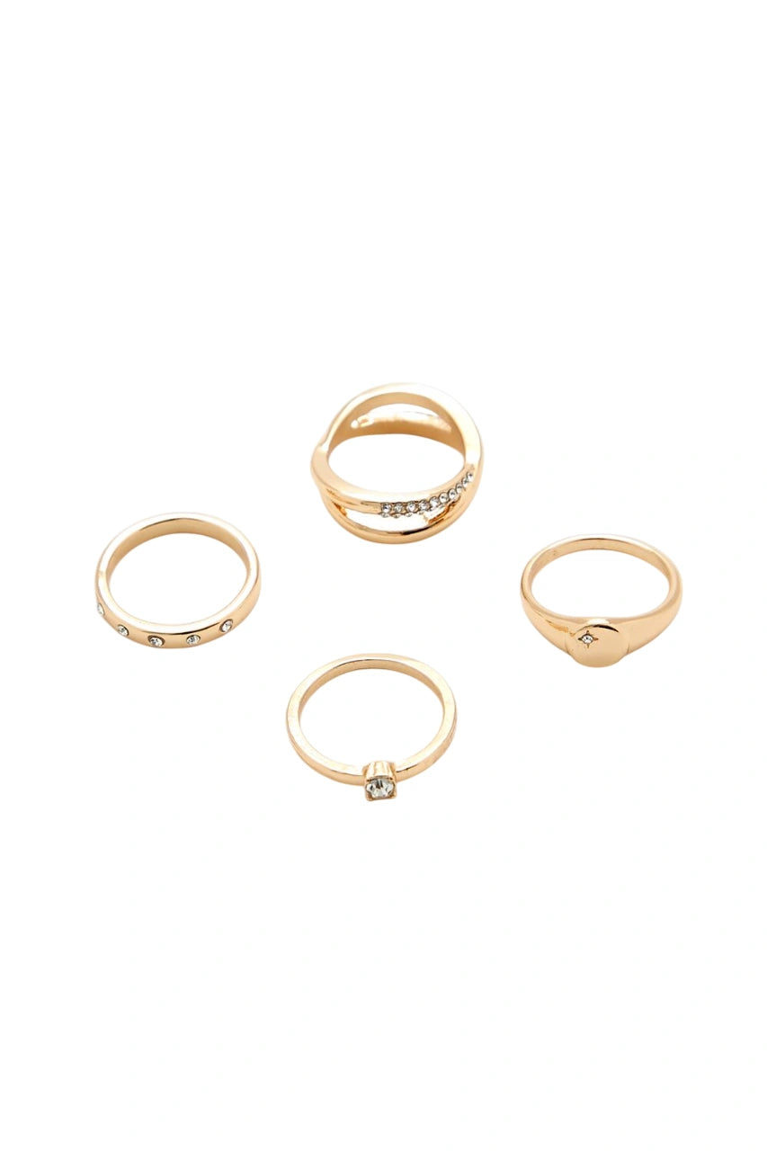 Forever21 -Thin Rhinestone Ring Set-Women-sold bt FIG
