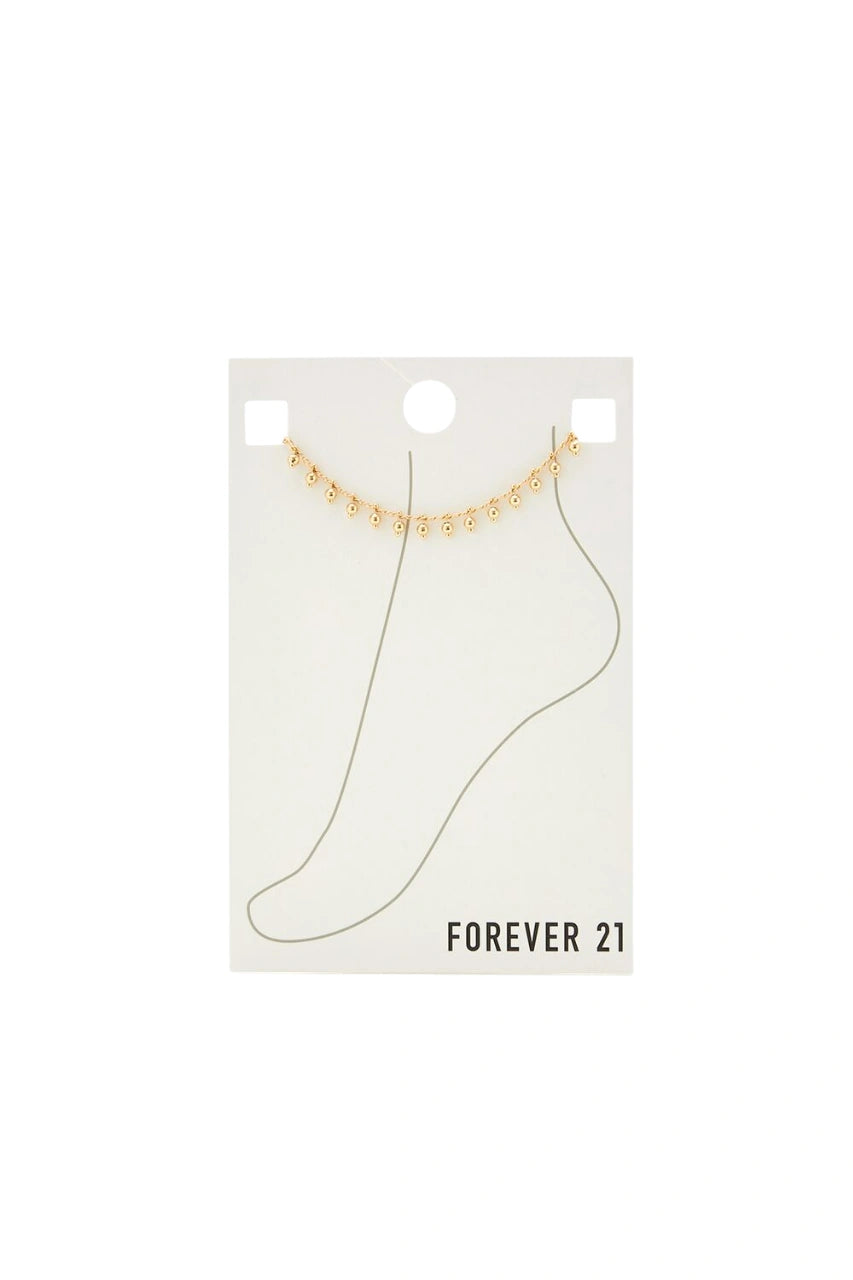 Forever21 -Ball Bead Chain Anklet-Women-sold bt FIG