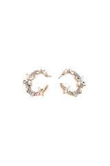 Forever21 -Rhinestone Crescent Stud Earrings-Women-sold bt FIG