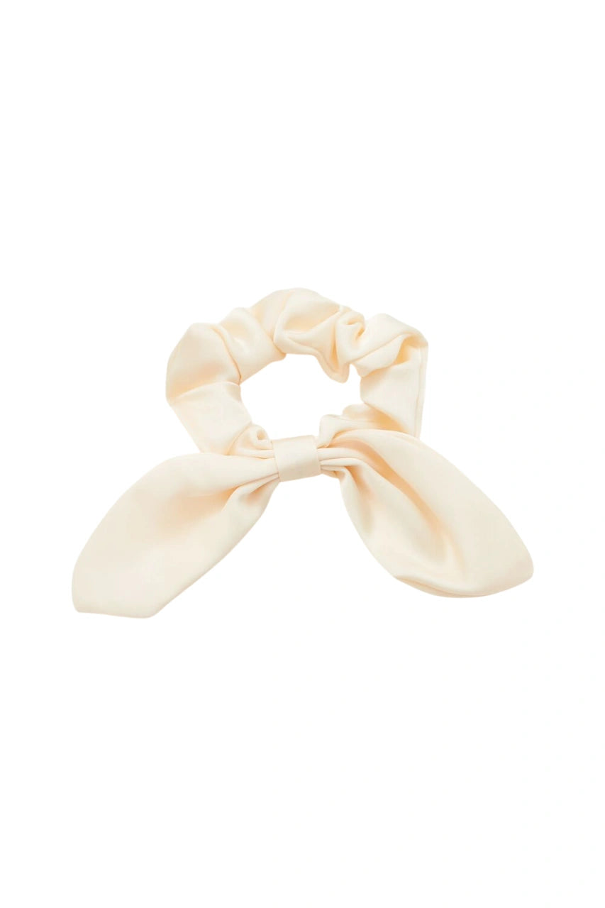 Forever21 -Ruched Satin Bow Hair Scrunchie-Women-sold bt FIG