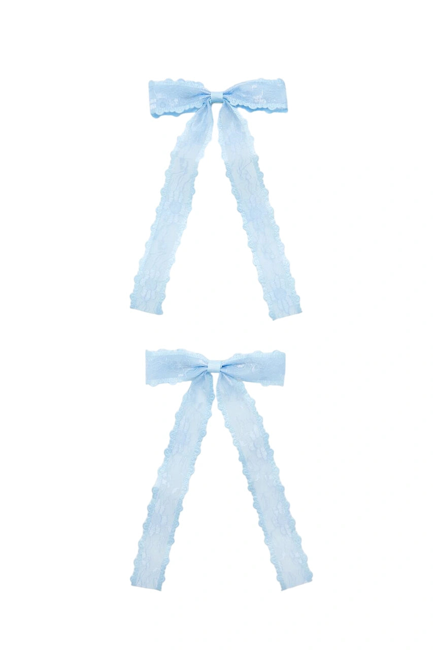 Forever21 -Lace Bow Hair Clip Set-Women-sold bt FIG