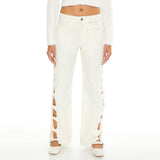 Forever21 - Bow Velvet Cutout Pants for women - sold by FIG