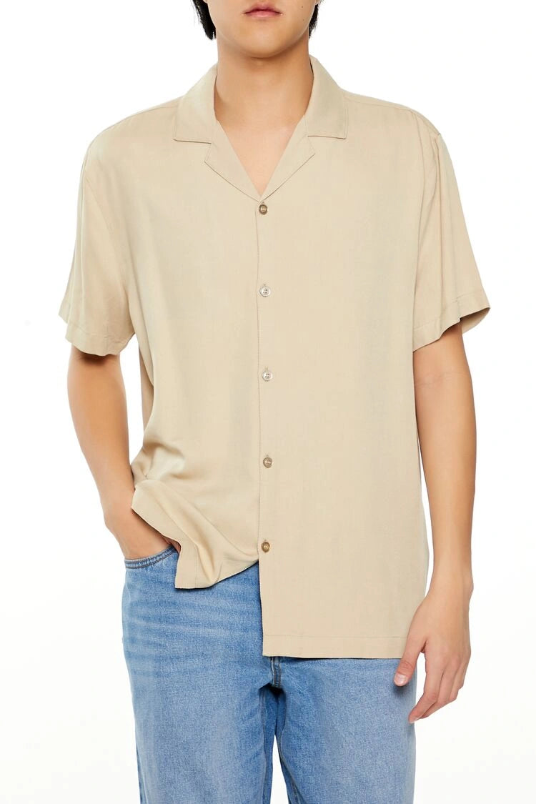 Forever21 -Rayon Cuban-Collar Shirt-Men-sold bt FIG