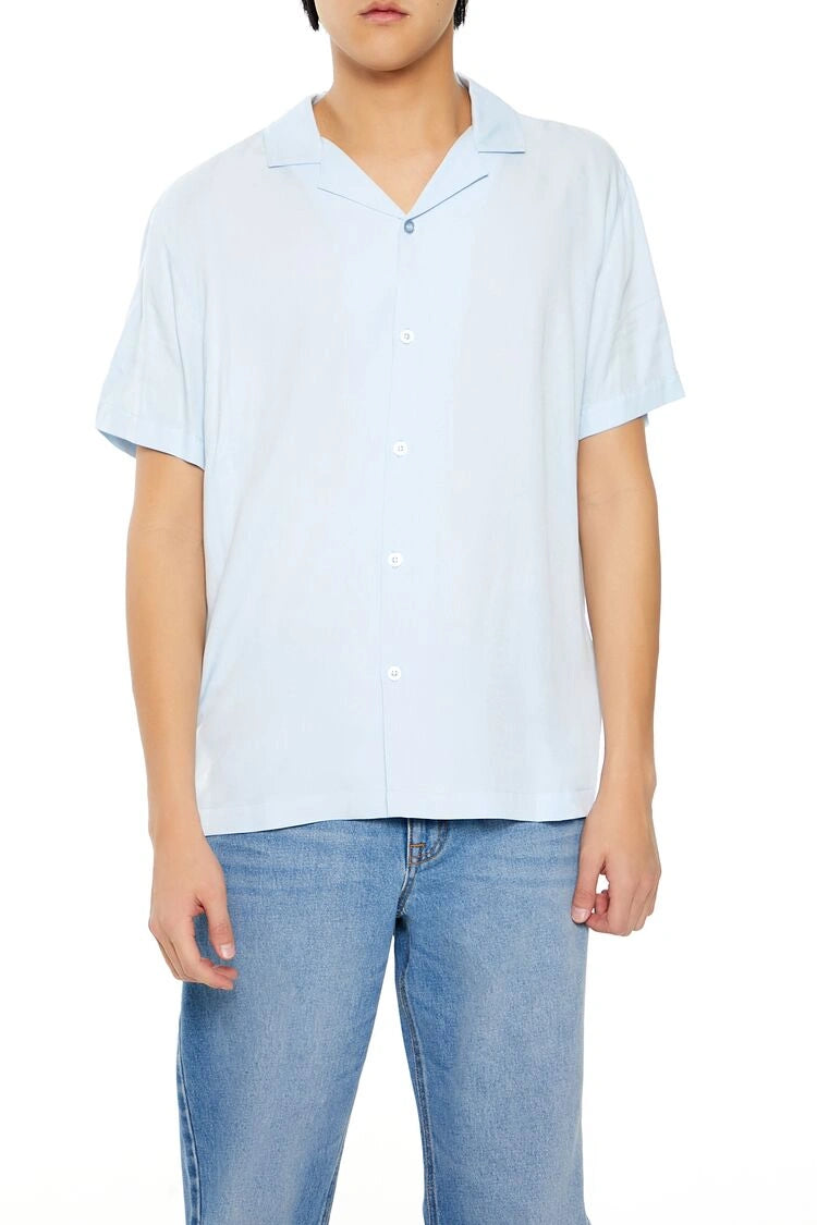 Forever21 -Rayon Cuban-Collar Shirt-Men-sold bt FIG