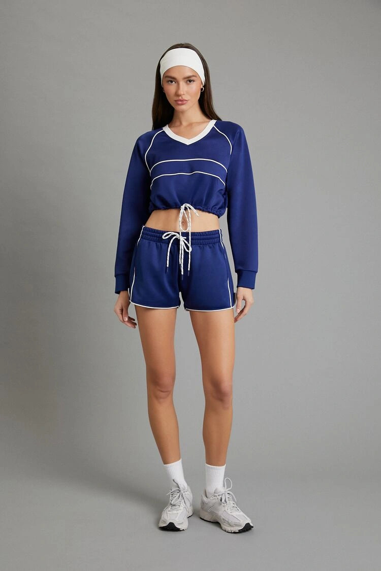 Forever21 -Active Piped-Trim Shorts-Women-sold bt FIG