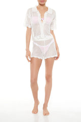 Forever21 -Crochet Swim Cover-Up Shorts-Women-sold bt FIG