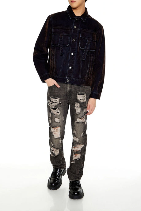 Forever21 -Distressed Mid-Rise Baggy Jeans-Men-sold bt FIG
